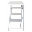 Safavieh Hayden 3 Shelf Wood and Metal Standing Desk in White / Chrome