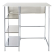 Safavieh Hayden 3 Shelf Wood and Metal Standing Desk in White / Chrome