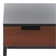 Safavieh Vance 2 Drawer 1 Shelf Wood Desk in Black / Brown