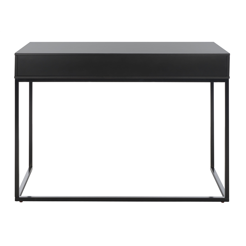 Safavieh Vance 2 Drawer 1 Shelf Wood Desk in Black / Brown