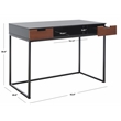 Safavieh Vance 2 Drawer 1 Shelf Wood Desk in Black / Brown