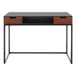Safavieh Vance 2 Drawer 1 Shelf Wood Desk in Black / Brown