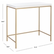 Safavieh Cass Wood Desk  in White / Gold