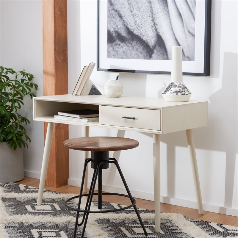 Safavieh Remy 1 Drawer Wood Writing  Desk in White