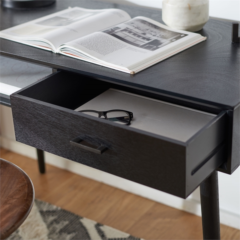 Safavieh Remy 1 Drawer Wood Writing Desk in Black