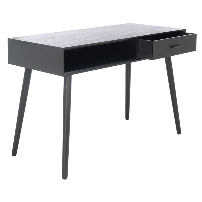 Safavieh Remy 1 Drawer Wood Writing Desk in Black