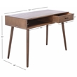 Safavieh Remy 1 Drawer  Wood Writing Desk in Brown