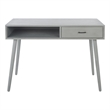 Safavieh Remy 1 Drawer Wood Writing  Desk in Gray