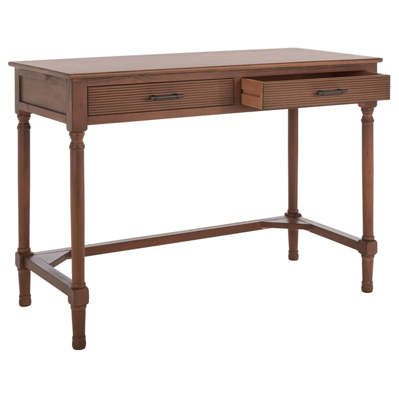 Safavieh Layce 2 Drawer Wood Desk  in Brown