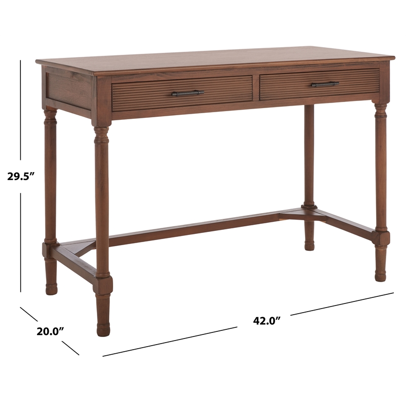 Safavieh Layce 2 Drawer Wood Desk  in Brown