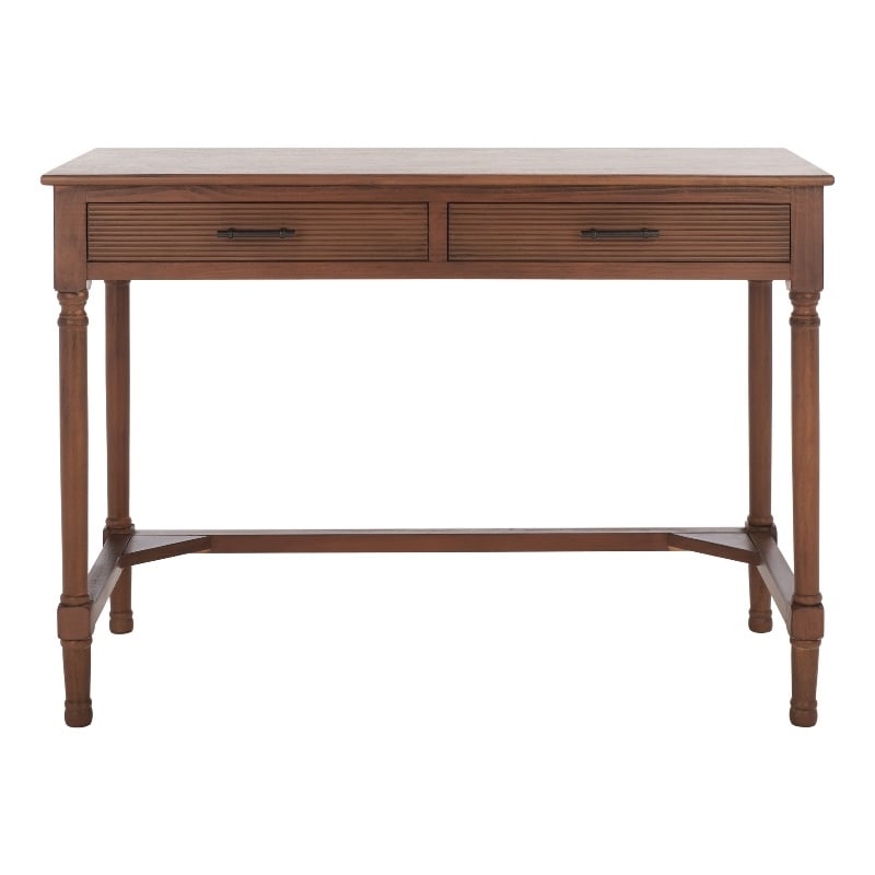Safavieh Layce 2 Drawer Wood Desk  in Brown