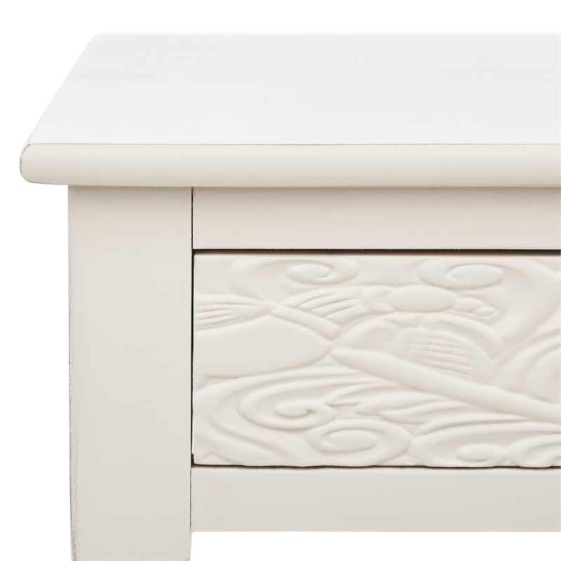 Safavieh Ryleigh 2 Drawer Wood Desk in White