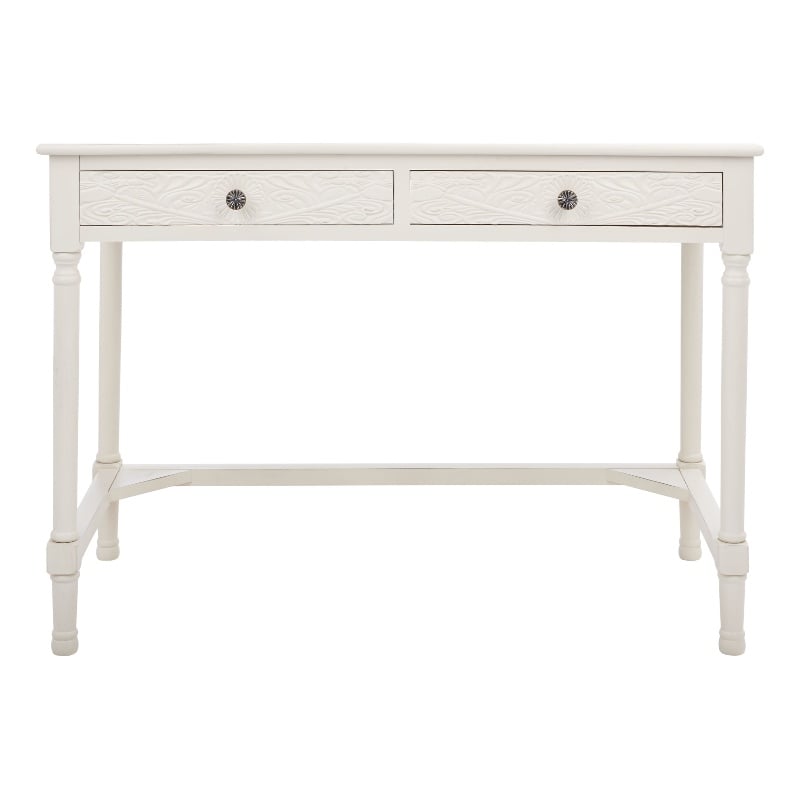 Safavieh Ryleigh 2 Drawer Wood Desk in White