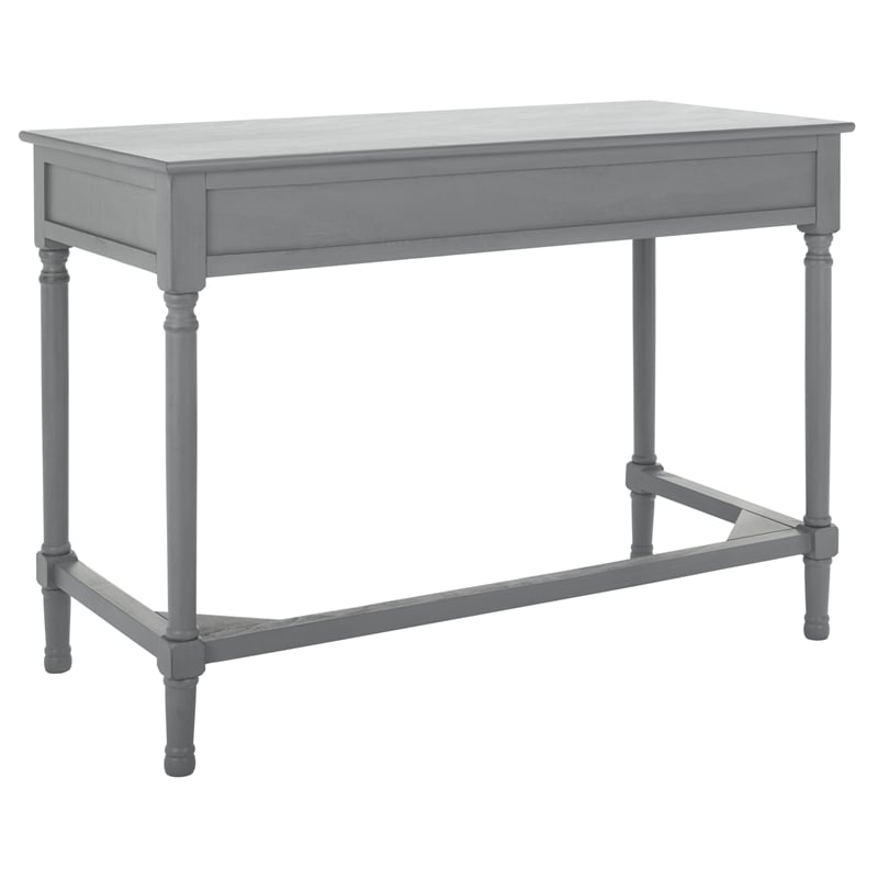 Safavieh Ryleigh 2 Drawer Wood Desk in Gray