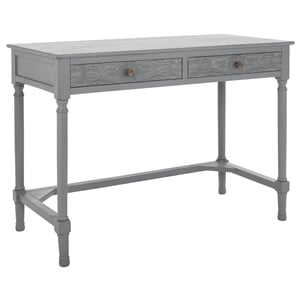 Safavieh Ryleigh 2 Drawer Wood Desk in Gray