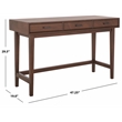 Safavieh Hawthorn 3 Drawer Wood Desk in Brown