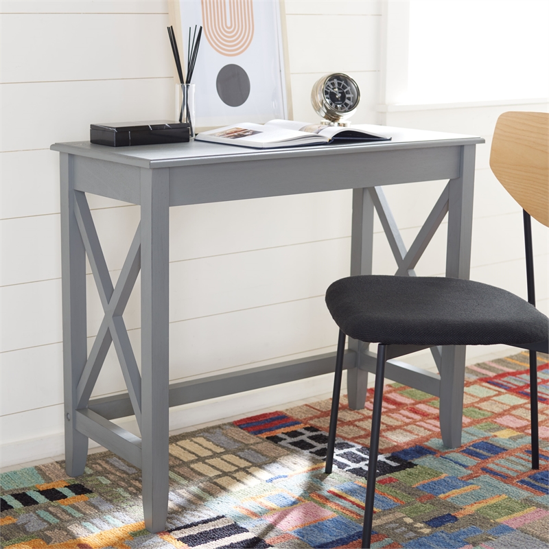 Safavieh Kaytee Wood Desk in Gray