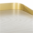 Safavieh Parker Wood 1 Drawer Desk in White / Gold