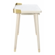 Safavieh Parker Wood 1 Drawer Desk in White / Gold