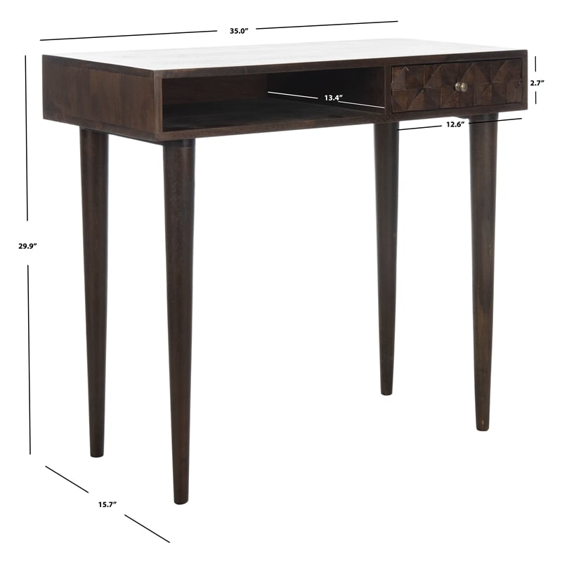 Safavieh Zinnia Wood Desk in Walnut