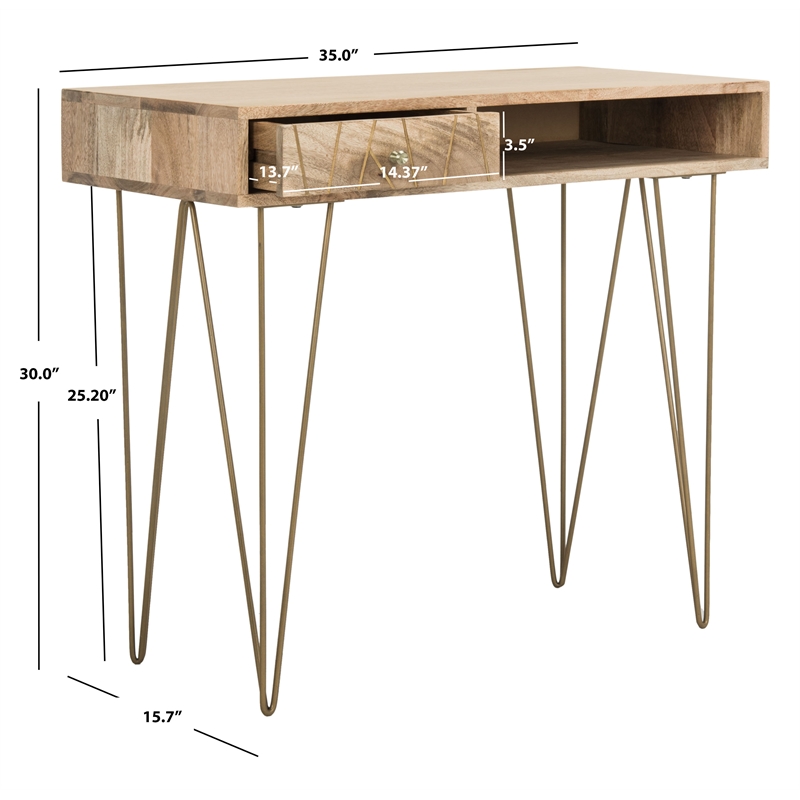 Safavieh Marigold Wood Desk in Natural