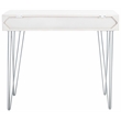 Safavieh Marigold Wood Desk  in White / Silver