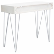 Safavieh Marigold Wood Desk  in White / Silver