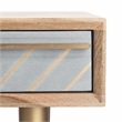 Safavieh Leni Wood Desk in Natural / Brass