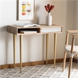 Safavieh Leni Wood Desk in Natural / Brass