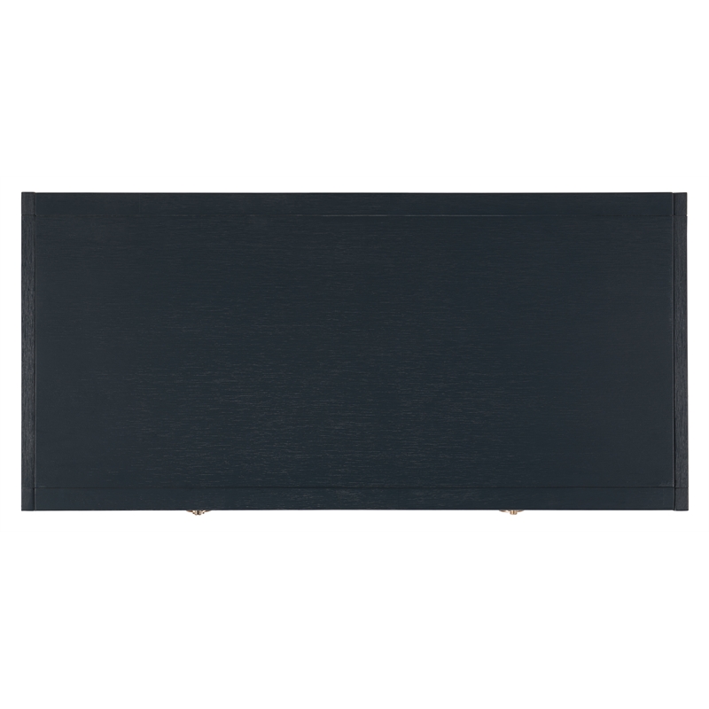 Safavieh Esther 2 Drawer Iron and Wood Desk in Navy