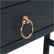 Safavieh Esther 2 Drawer Iron and Wood Desk in Navy