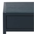 Safavieh Esther 2 Drawer Iron and Wood Desk in Navy