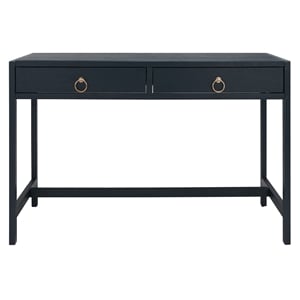 Safavieh Esther 2 Drawer Iron and Wood Desk in Navy