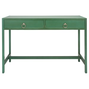 Safavieh Esther 2 Drawer Iron and Wood Desk  in Turquoise