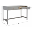Safavieh Esther 2 Drawer Iron and Wood Desk in Gray