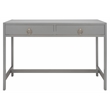 Safavieh Esther 2 Drawer Iron and Wood Desk in Gray