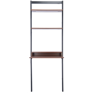 Safavieh Pamella 2 Shelf Wood Leaning Desk  in Brown / Charcoal