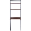Safavieh Pamella 2 Shelf Wood Leaning Desk  in Brown / Charcoal
