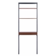 Safavieh Pamella 2 Shelf Wood Leaning Desk  in Brown / Charcoal