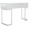 Safavieh Enzo 2 Drawer Wood Mirrored Desk in Silver / Mirror
