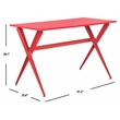 Safavieh Chapman Wood and Iron Desk in Red