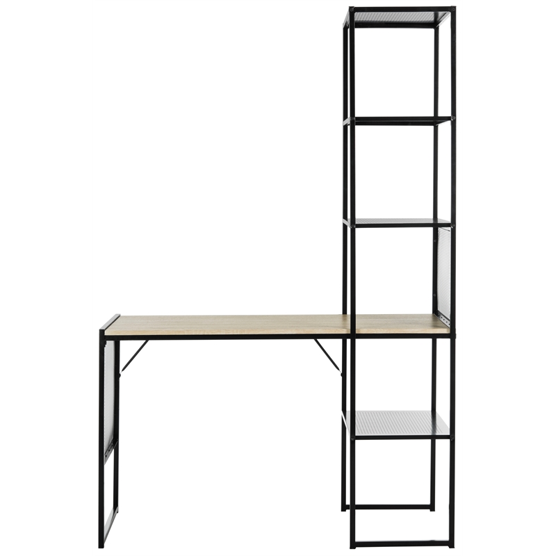 Safavieh Aba Wood and Iron Writing Desk in Black