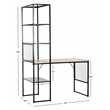 Safavieh Aba Wood and Iron Writing Desk in Black