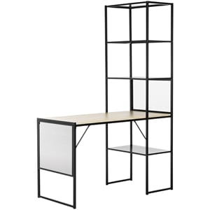 Safavieh Aba Wood and Iron Writing Desk in Black