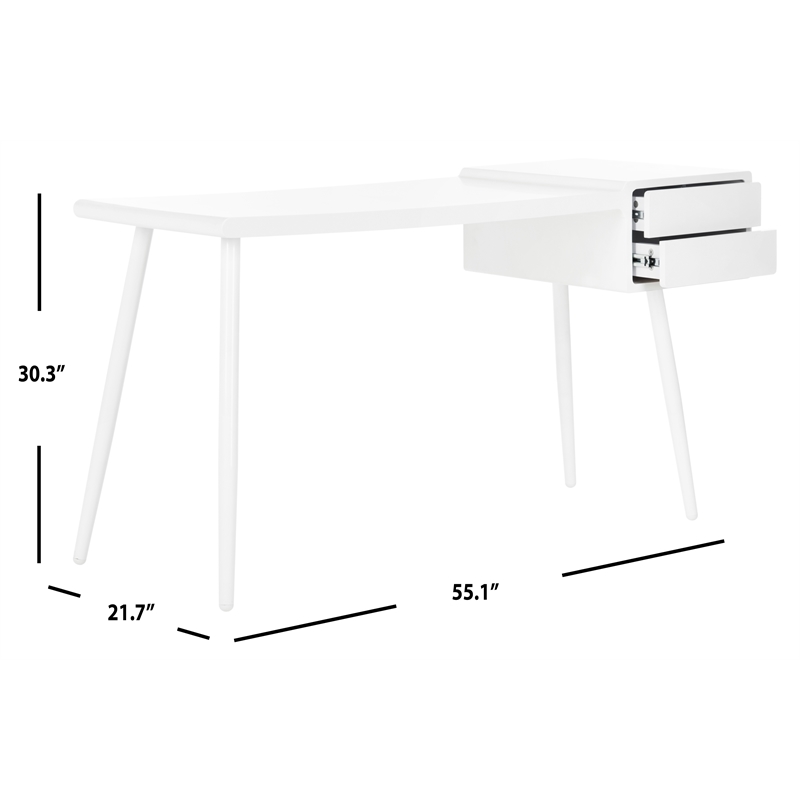 Safavieh Ferli Wood and Iron Desk in White