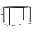 Safavieh Dalit Wood and Iron Desk in Black