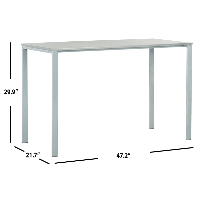 Safavieh Dalit Wood and Iron Desk in Gray