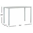 Safavieh Dalit Wood and Iron Desk in Gray