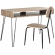 Safavieh Winta Wood and Iron Desk + Chair in Gray