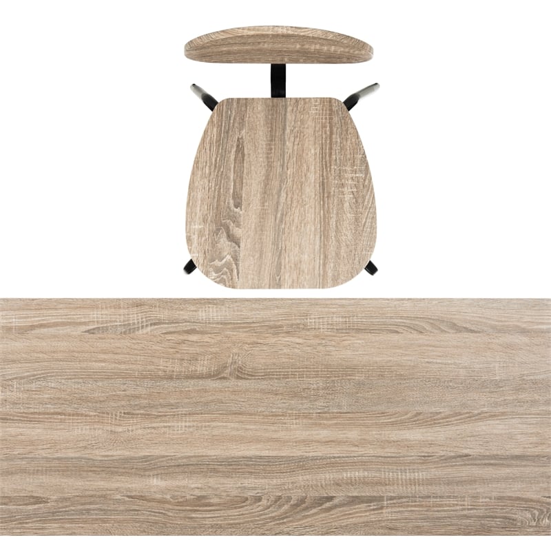 Safavieh Winta Wood and Iron Desk + Chair in Gray